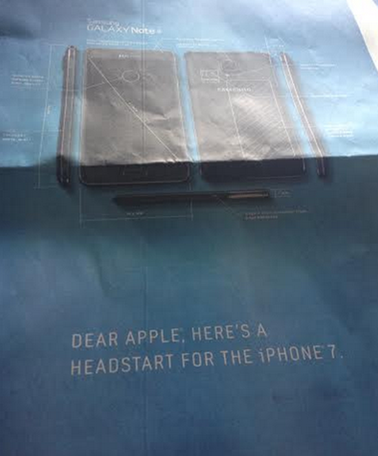 三星發(fā)布Galaxy Note4新廣告向iPhone7宣戰(zhàn)