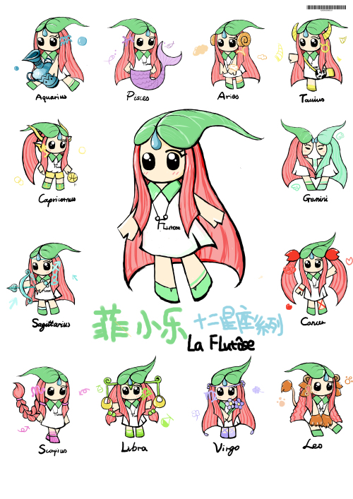 2014第十二屆學院獎等級獎作品-平面類-銅獎-碧生源-菲小樂之十二星座系列