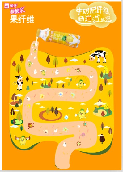 2014第十二屆學院獎等級獎作品-平面類-銅獎-牛奶配纖維、腸道動起來