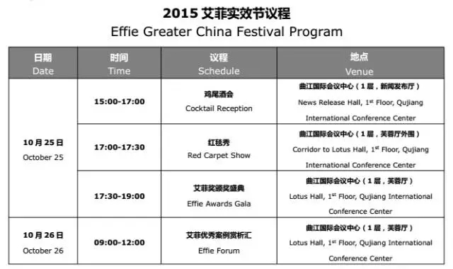 2015艾菲實(shí)效節(jié)：營銷人的狂歡節(jié)，就等你來嗨！